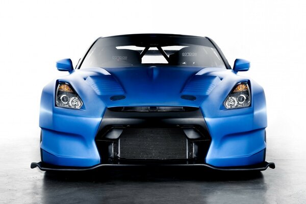 Blue sports car