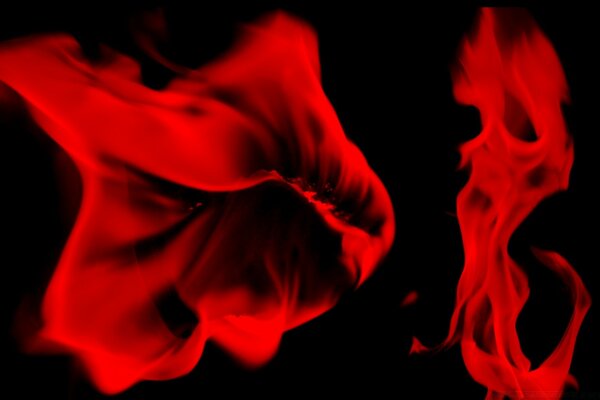 Dark smoke, red abstract