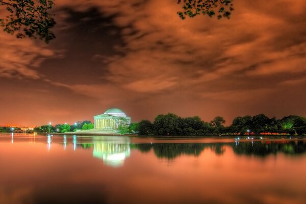 Beautiful reflection on the water surface