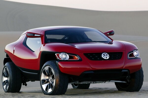 Sport utility vehicle in the sandy desert