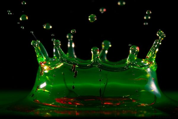 Splash of water on a dark background