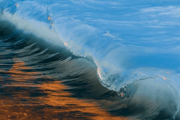 Foto de la naturaleza, océano al atardecer