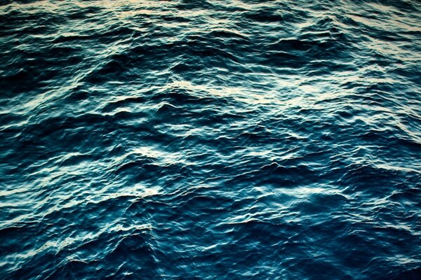 The waters of the world ocean with waves