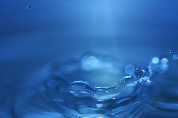 Acqua attraverso gli occhi del fotografo durante le riprese macro