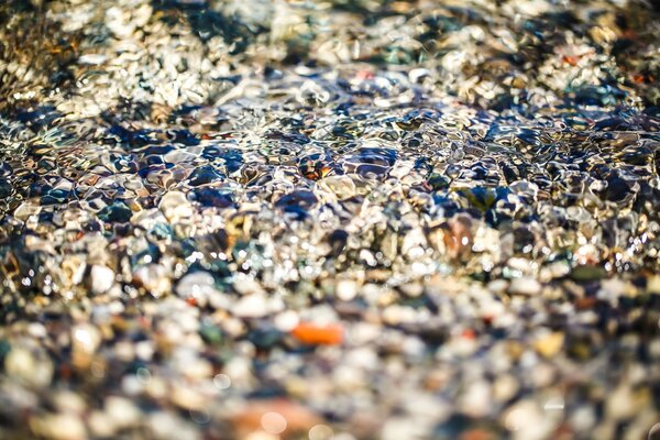 Multicolored stones. Texture. Nature