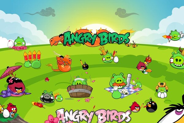 Angry birds на природе