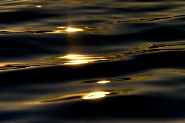 The outgrowth of the sun in the waves of the reservoir