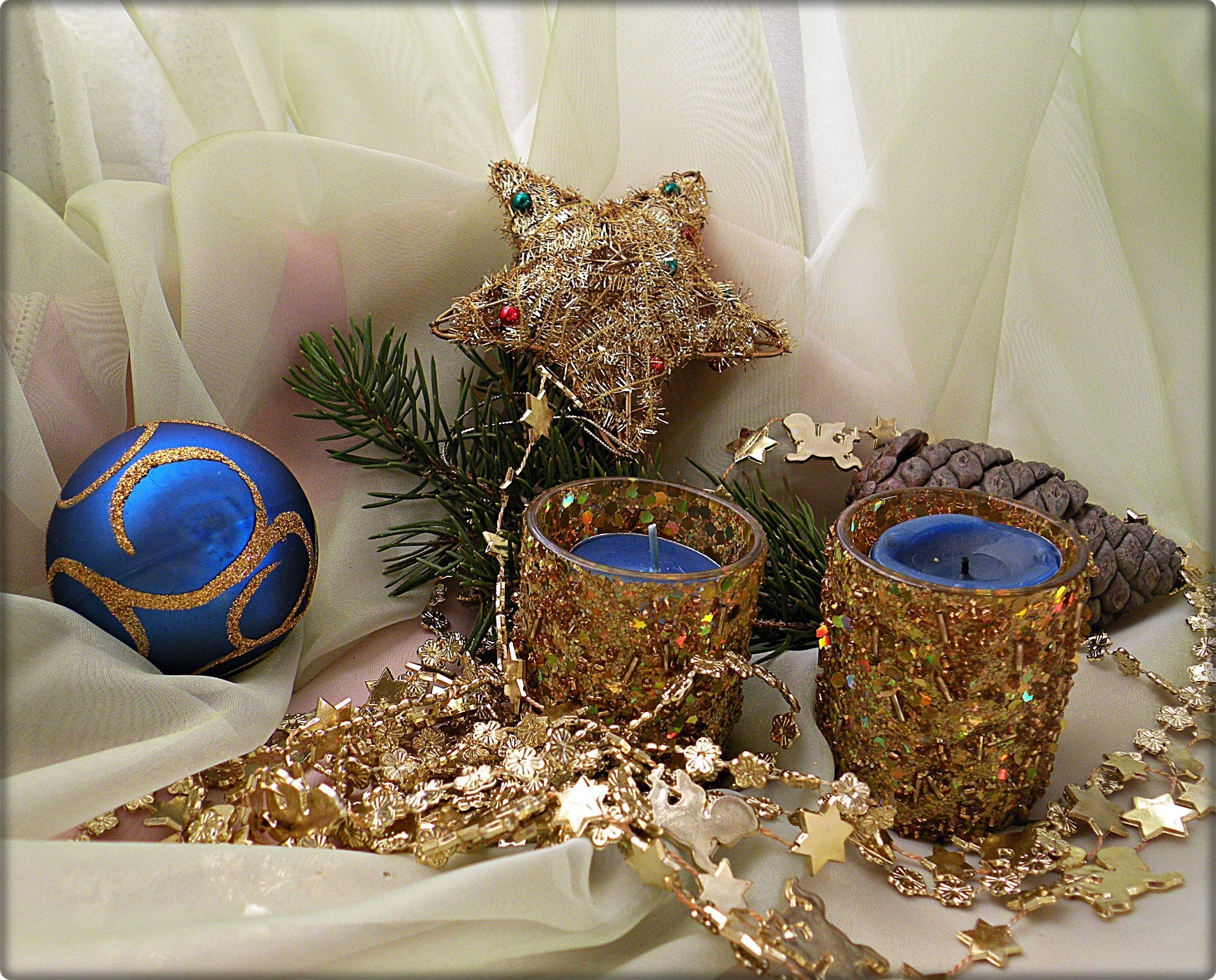 new year christmas decoration celebration winter traditional gift thread luxury gold party