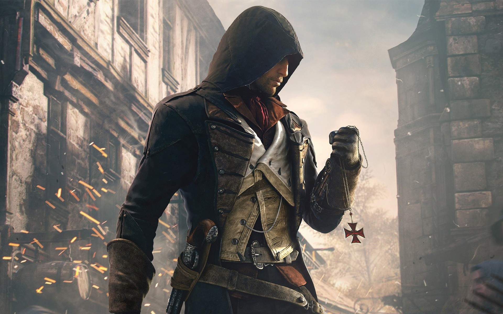 assassin s creed adulto sozinho retrato rua urbano mulher cidade vestir guerra inverno homem arma