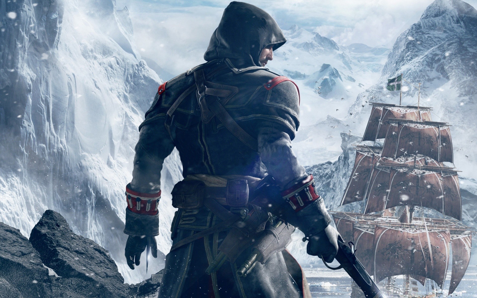 assassin s creed neige hiver glace exploration froid voiture aventure un montagne adulte grimper