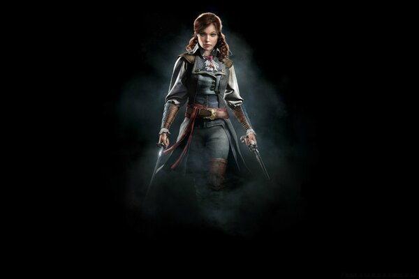 El arte de una hermosa chica en el universo de Assasin s Creed