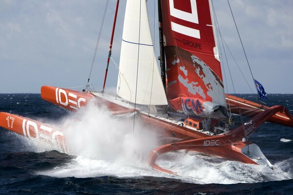 Photo d un voilier sur les courses de voile