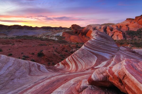 Paysage de désert et Canyon de sable