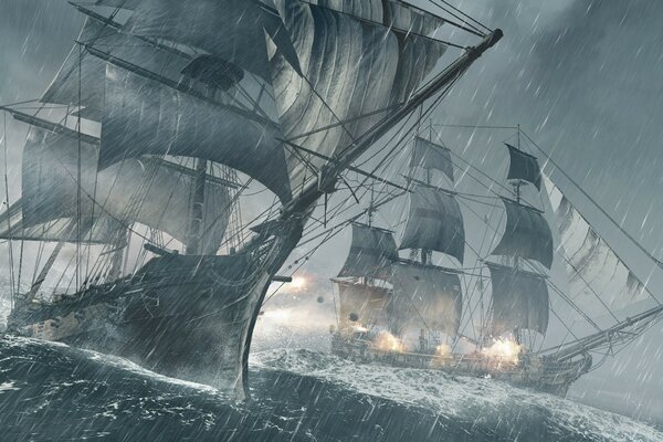 Ships. Long voyages. Storm