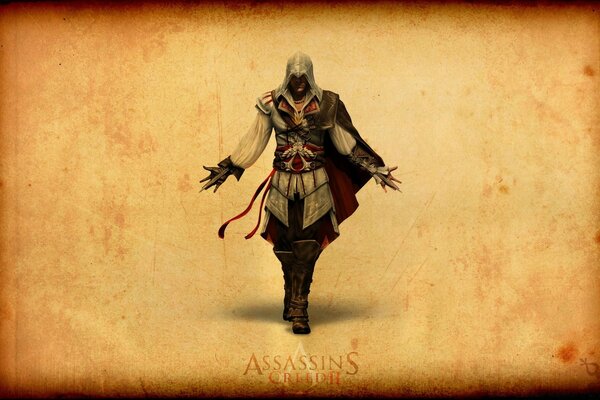 Assassin s creed. Chevalier sur une feuille de parchemin