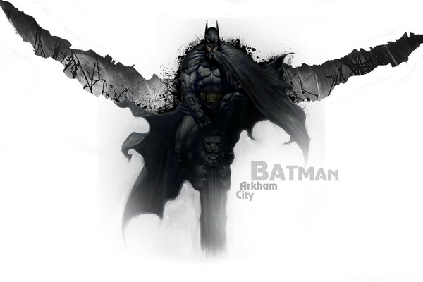 Art fantasy, batman in grey