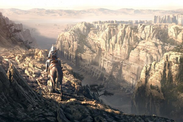 Assassin s creed On horseback in the mountains