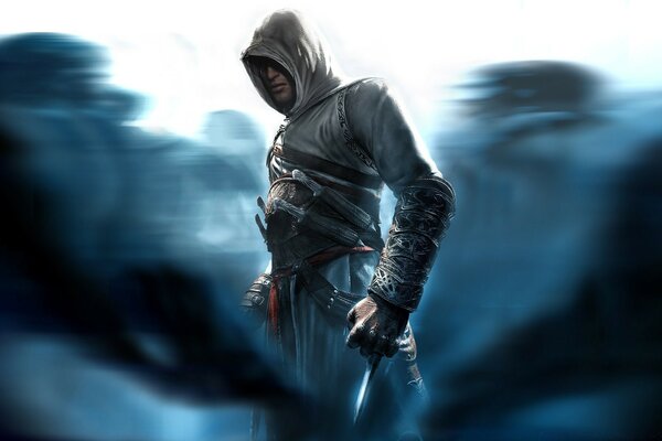 Assassin s creed on a blurry background