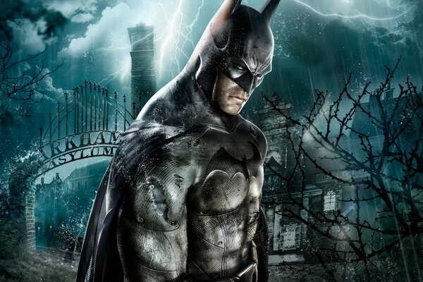 Portrait de Batman sur fond sombre