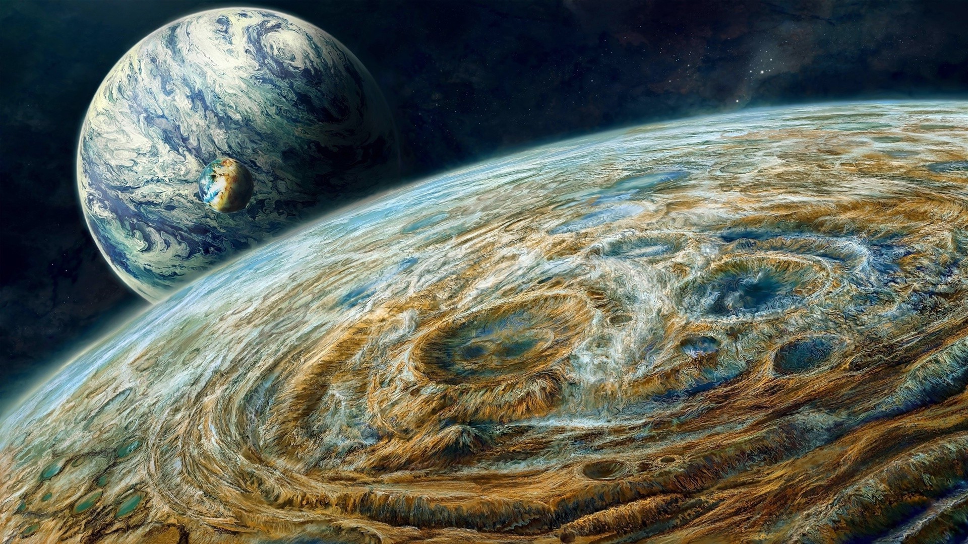 planetas planetas astronomía abstracto en forma de bola ciencia espacio luna escritorio fantasía océano galaxia agua naturaleza onda exploración arte movimiento majestuoso