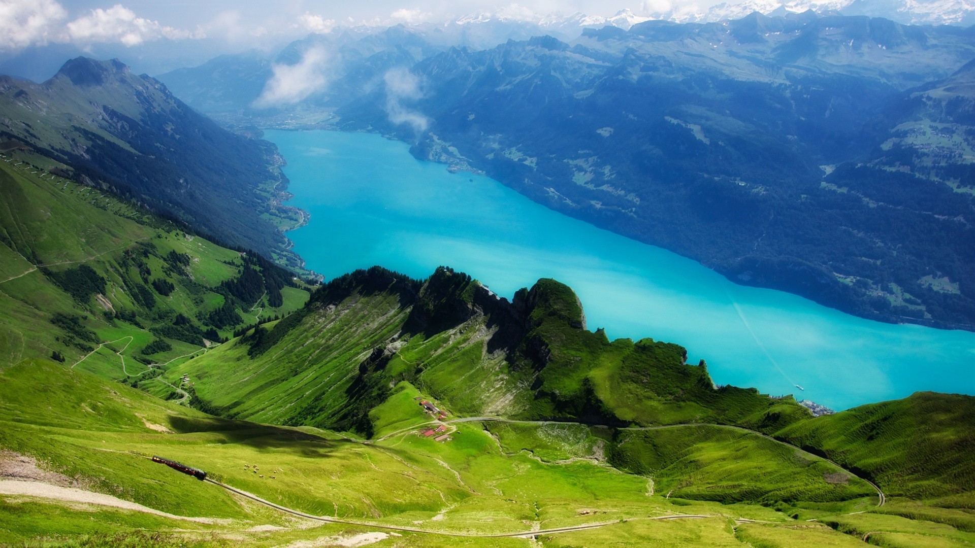 berühmte orte reisen im freien natur berge landschaft himmel sommer wasser gras tal landschaftlich gutes wetter tageslicht