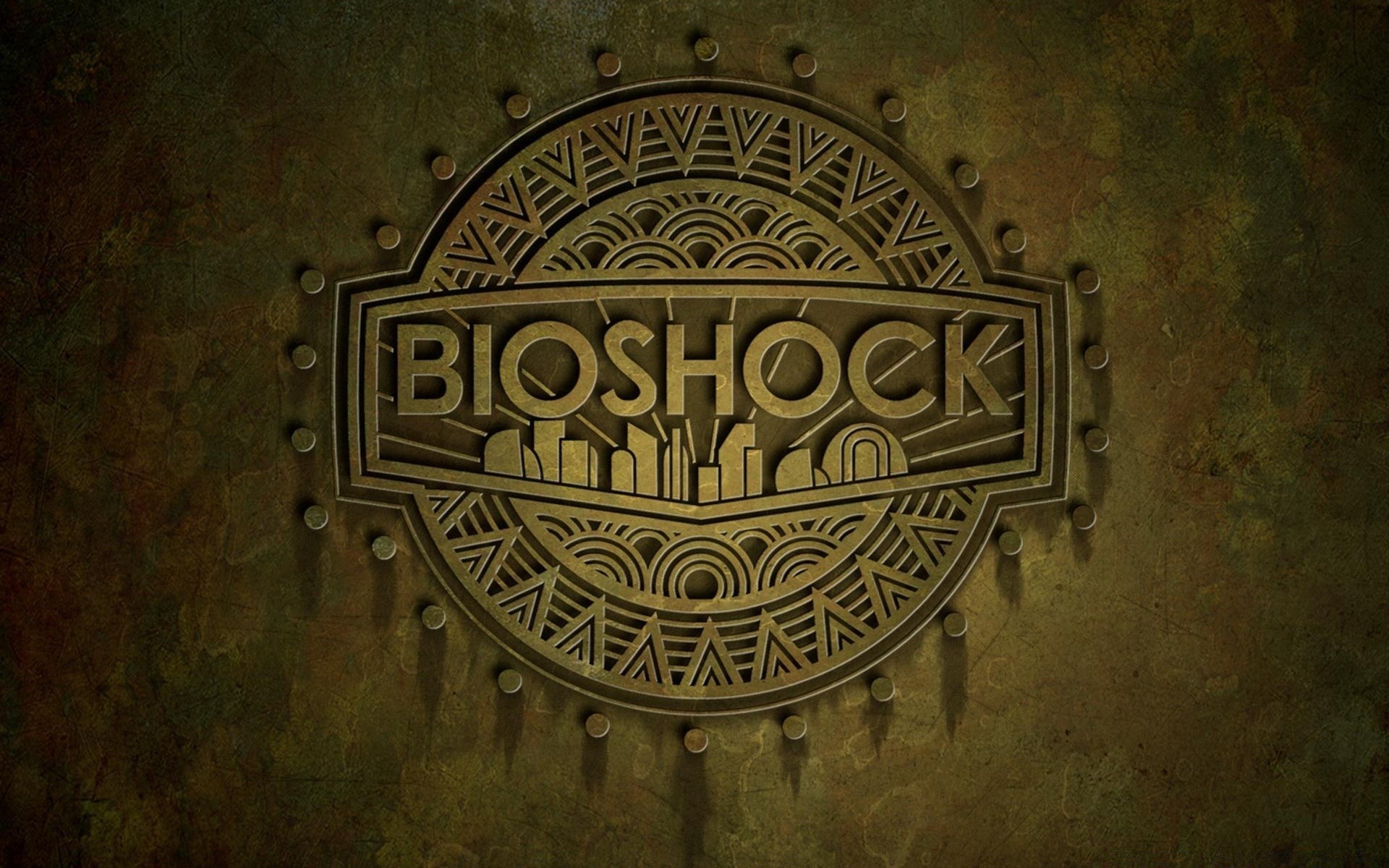 bioshock ескі металл темір болат маржа виньетка ретро ою-өрнек жұмыс үстелі тот өнер фото жиектеме дизайн лас әшекейлер қабырғалар винтаж текстура иллюстрация