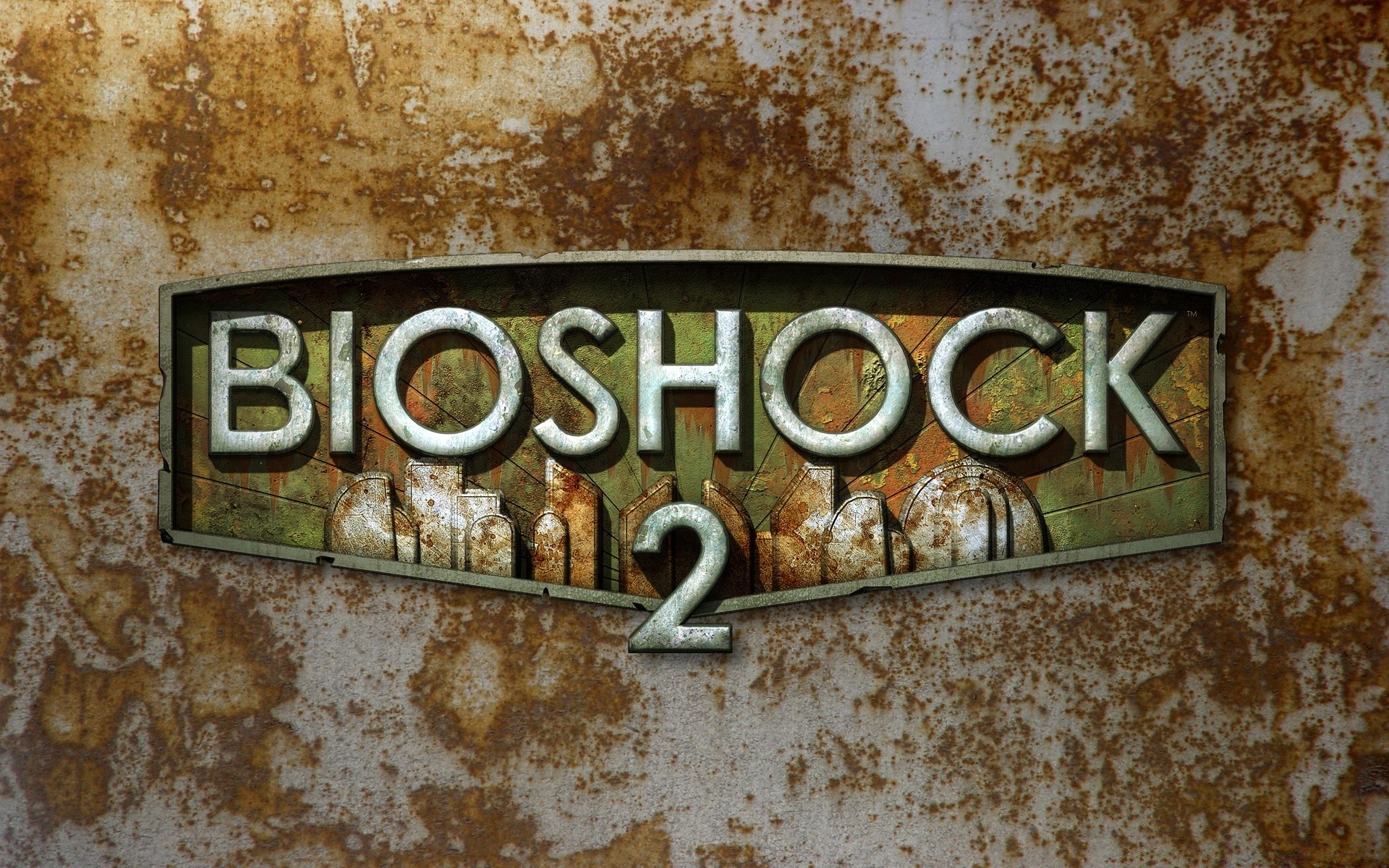 bioshock ретро робочого столу старий вінтаж знак типографіка антична брудні