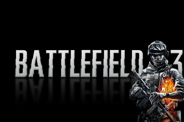 Protector de pantalla de battlefield sobre fondo negro