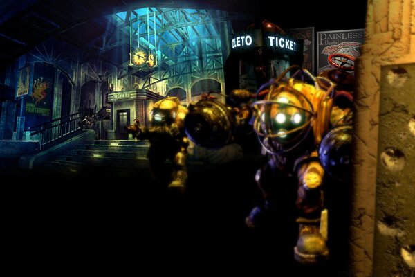 A picture from the video game Bioshock