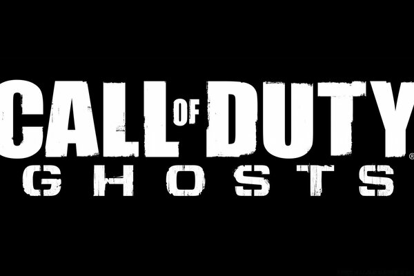 The name of the game call of duty on a black background