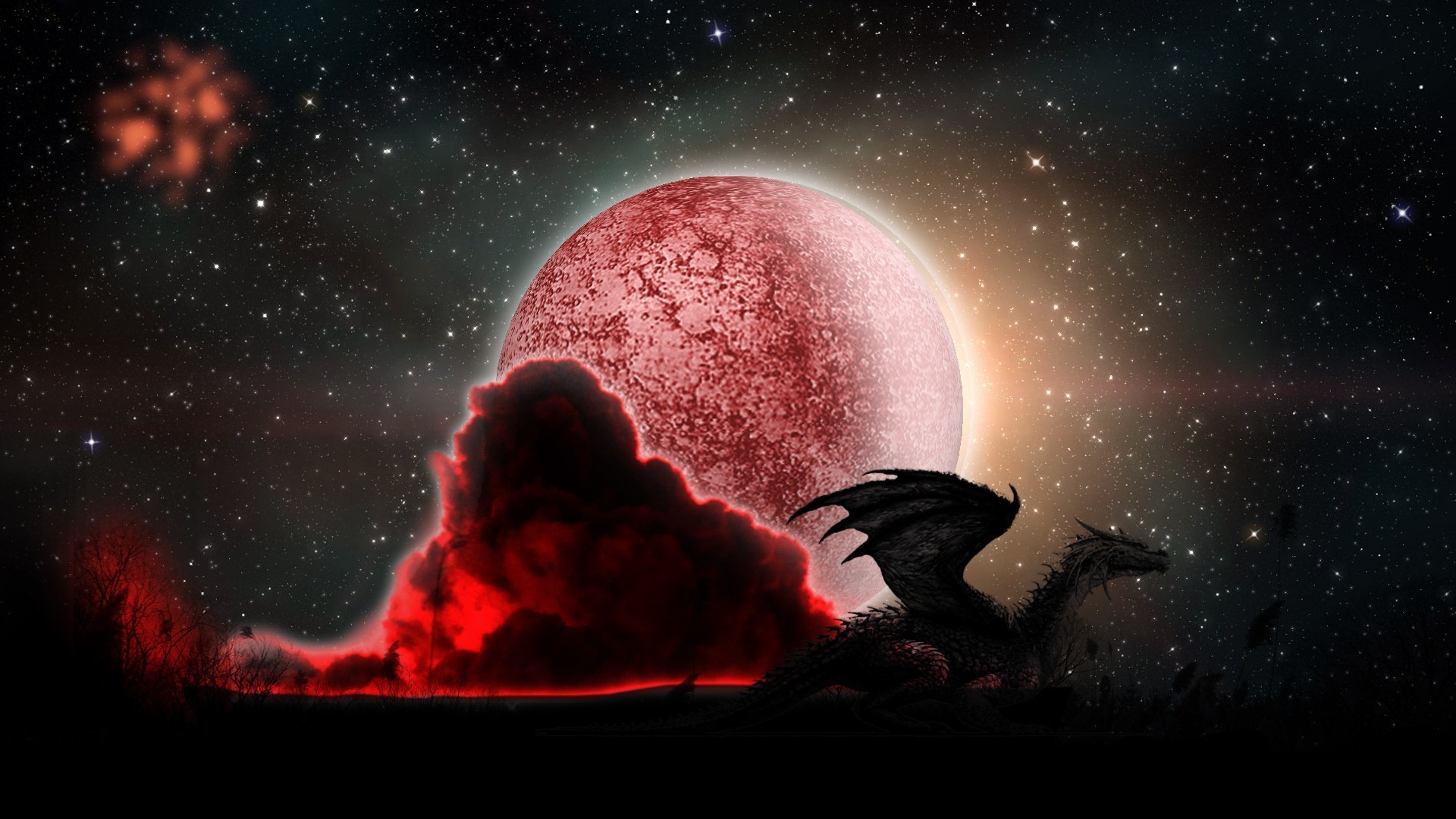 драконы луна астрономия галактика планеты космос астрология разведка пространство наука внеземное существо фантазия фантастика шарообразные туманность комета внешний созвездие атмосфера телескоп странно