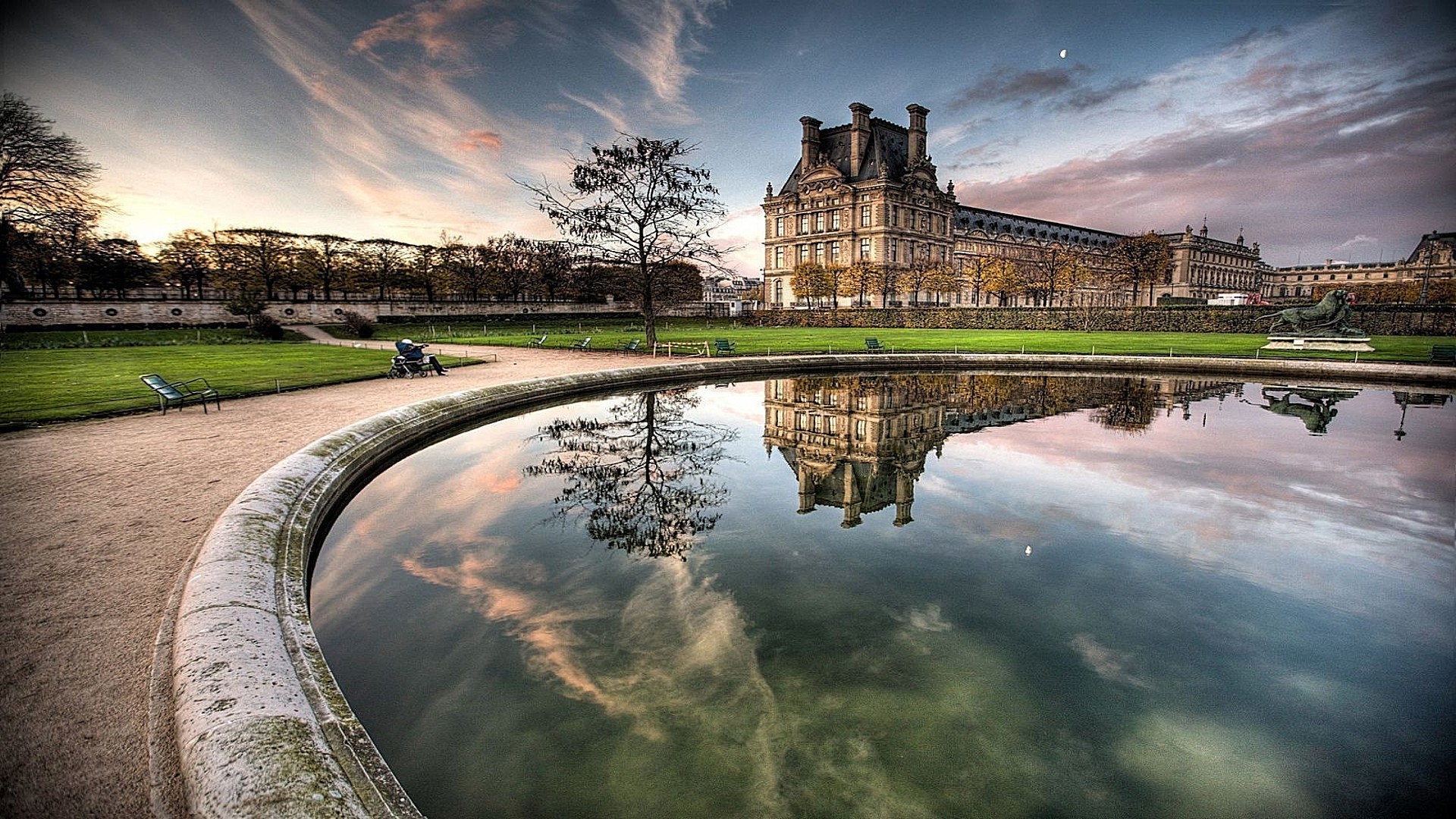 ancient architecture architecture travel water building river sky city outdoors reflection park castle bridge tree