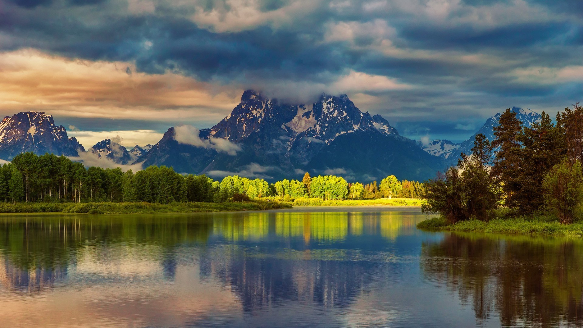 mountains lake reflection water landscape nature outdoors mountain river sky wood dawn scenic tree fall travel