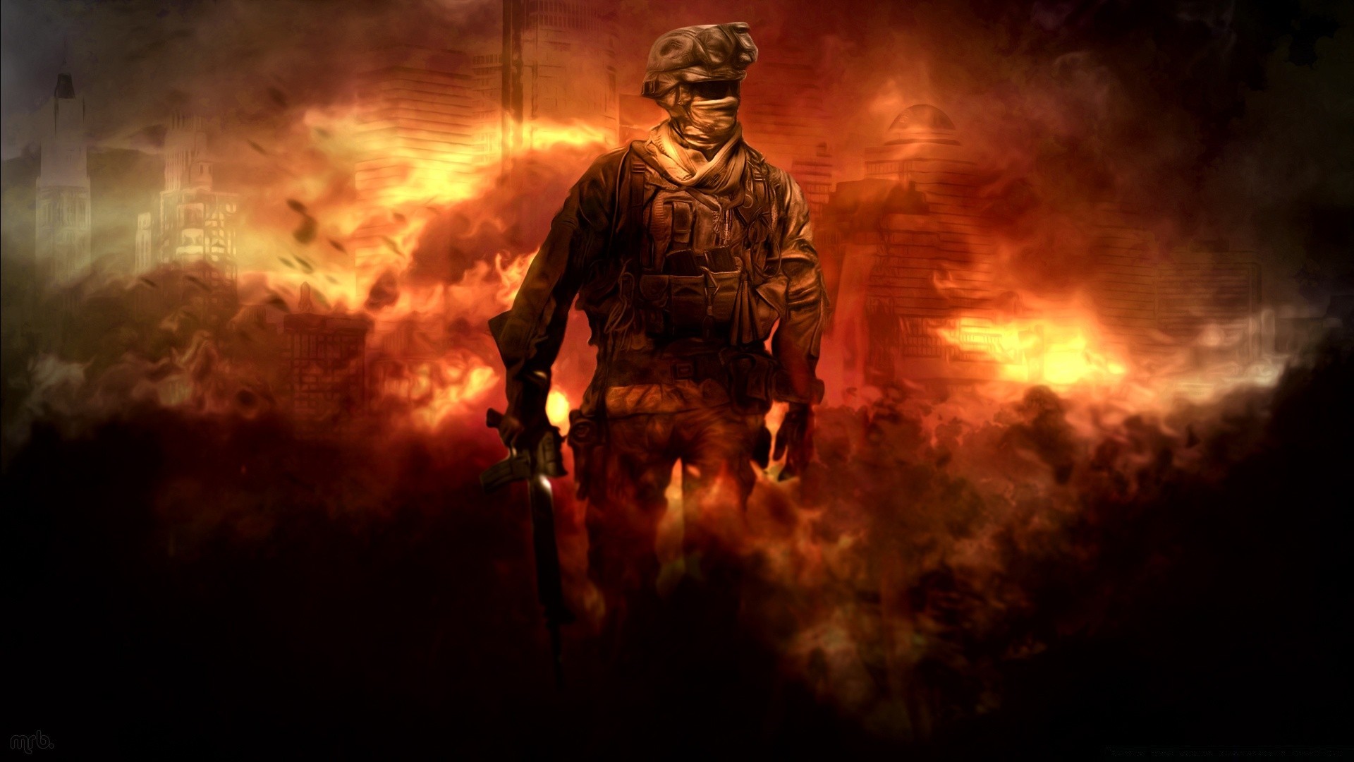 call of duty flame smoke calamity bonfire danger intensity burn wildfire adult wear man heat burnt one war portrait battle