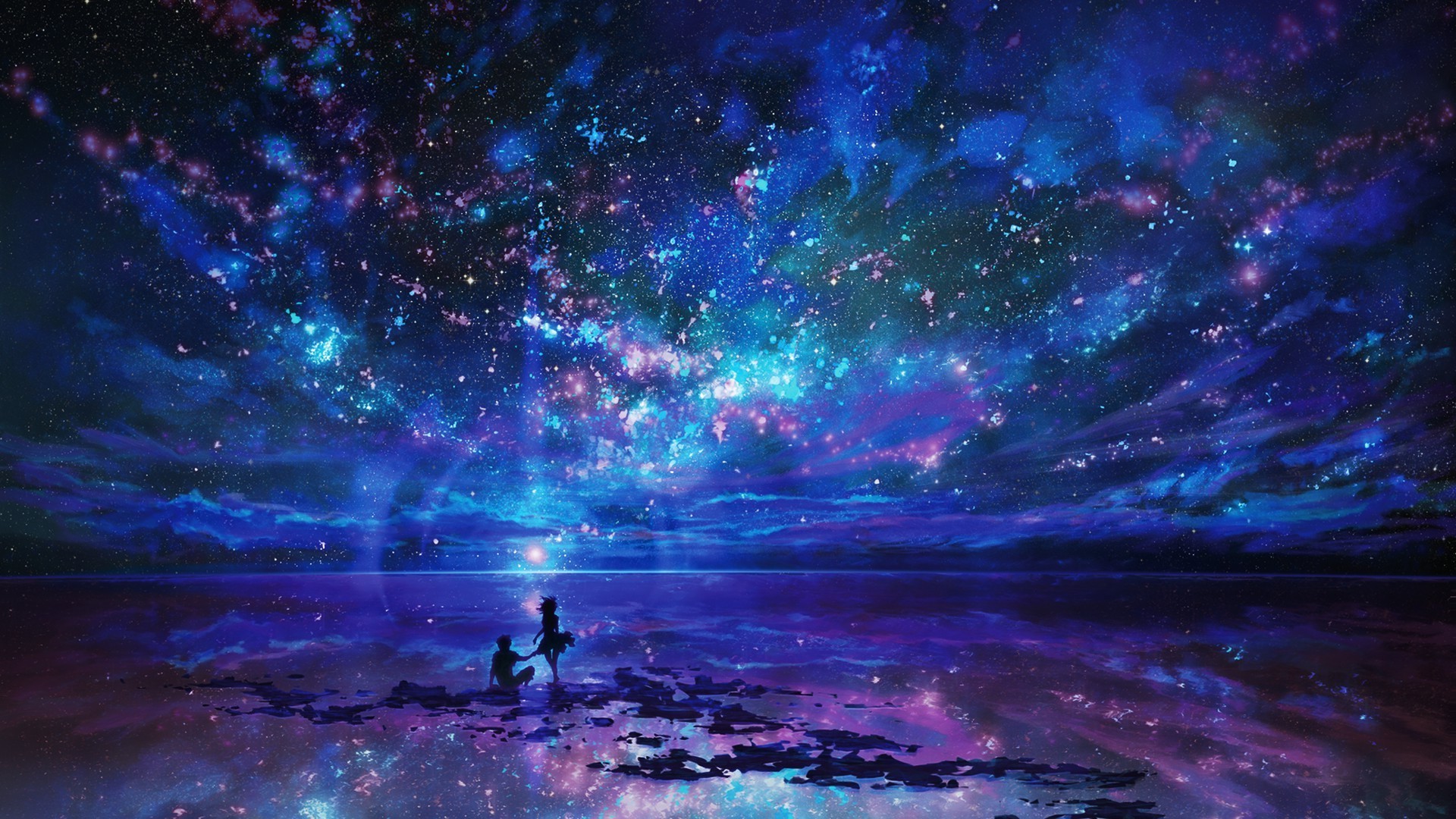 couples astronomy galaxy abstract space exploration graphic art fantasy nebula desktop illustration