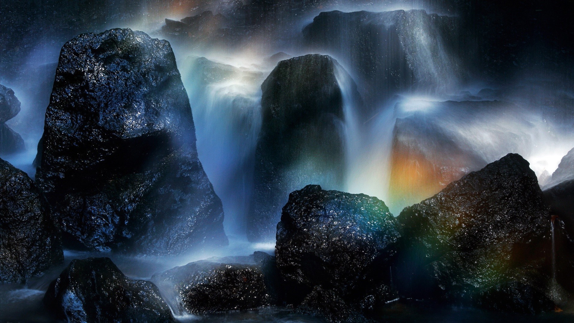 berühmte orte wasser wasserfall natur rock im freien herbst sonnenuntergang licht landschaft fluss