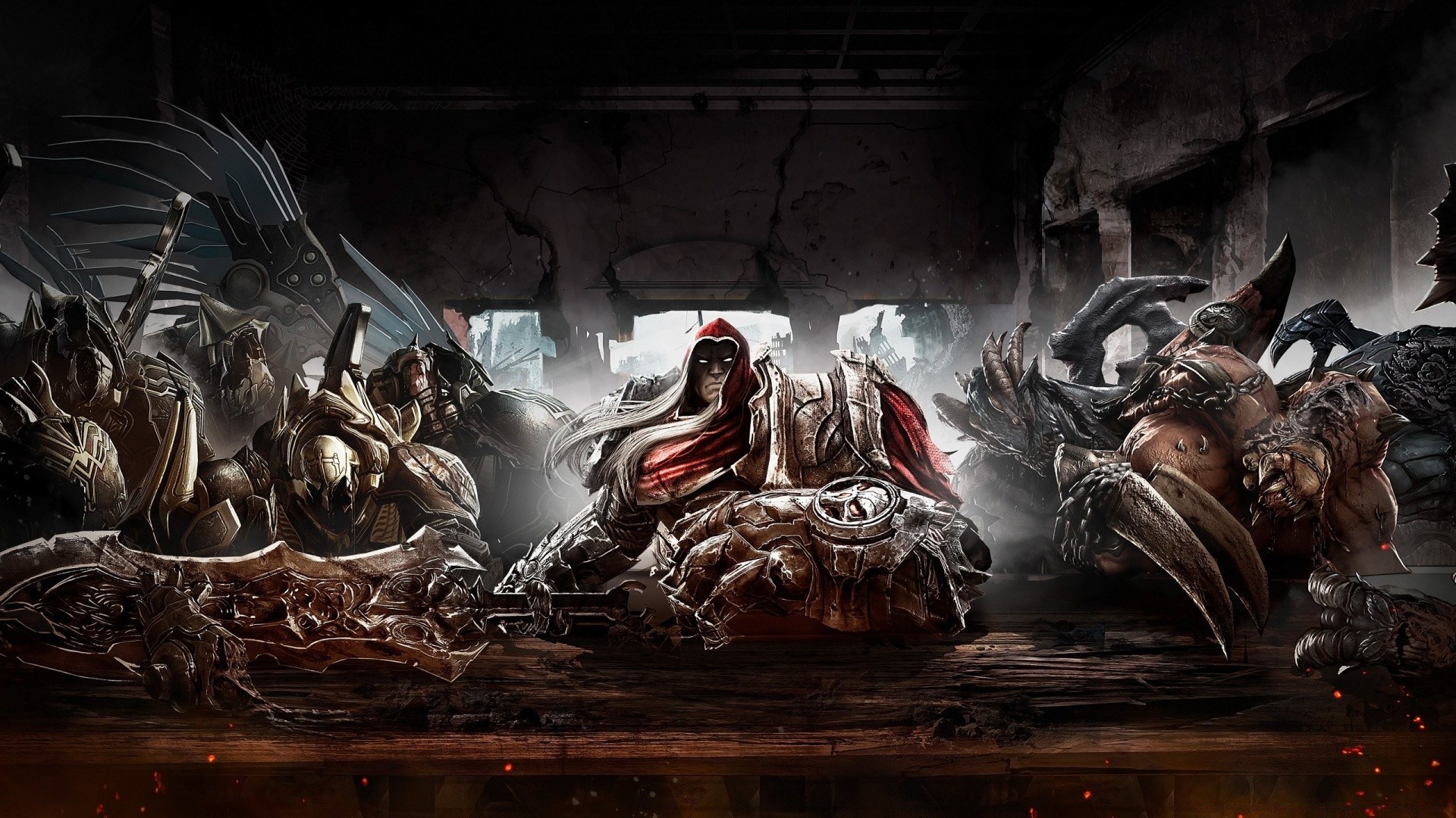 darksiders religione arte gruppo scultura pittura dio armi adulto molti