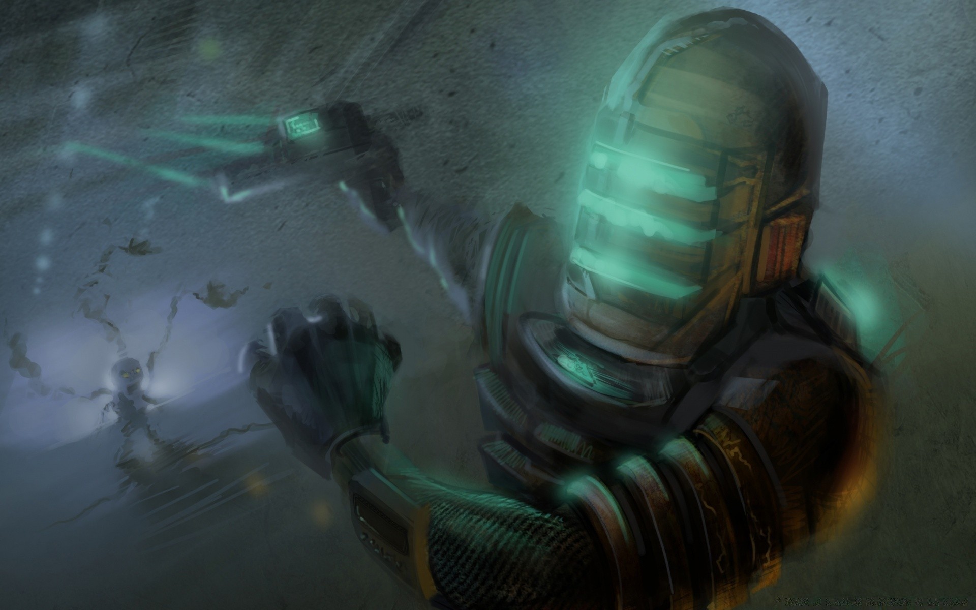 dead space science exploration light one underwater blur