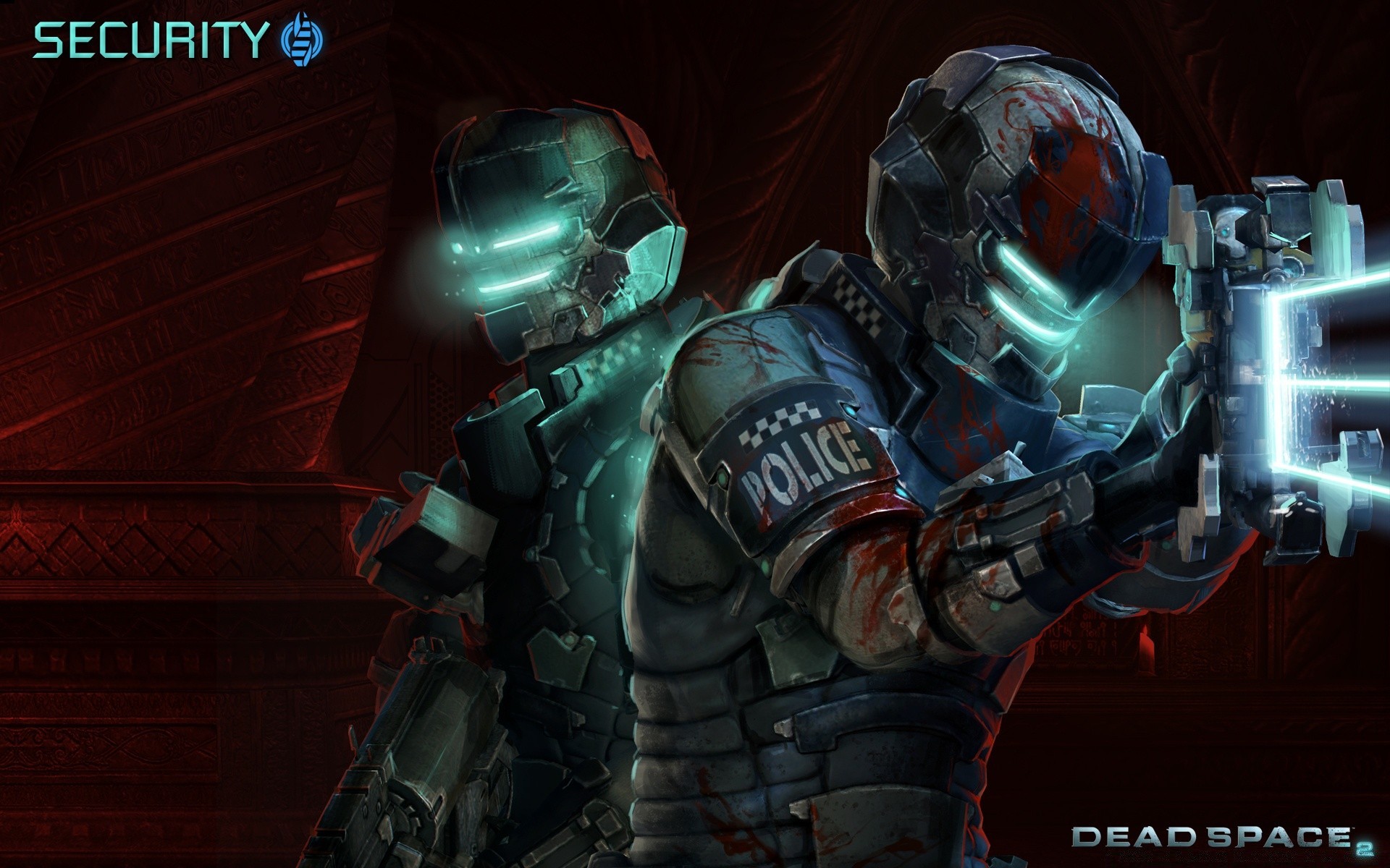 dead space cyborg robot technology helmet futuristic military war science indoors man