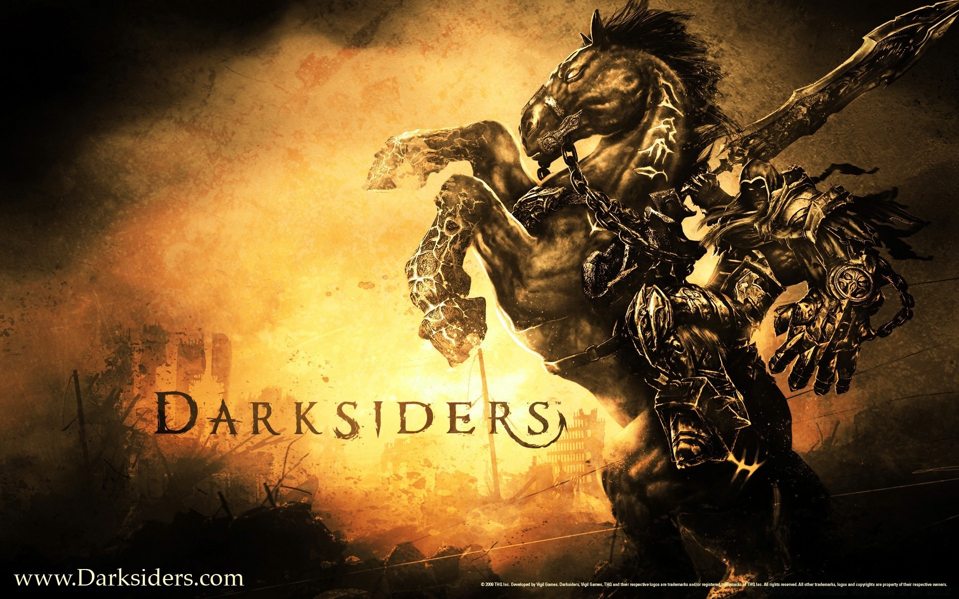 darksiders arte ilustração fumaça