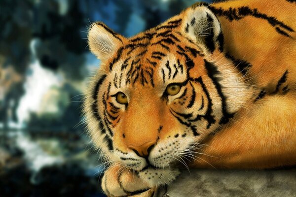 Tigre dans la nature se trouve