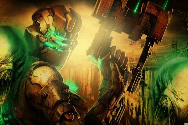 Image on the theme of the famous game Dead Space