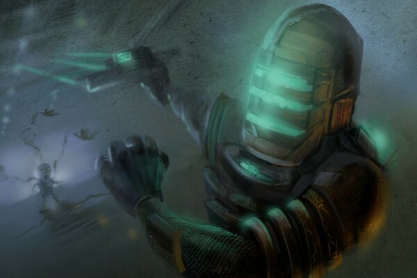 Sketch on the theme of the video game Dead Space