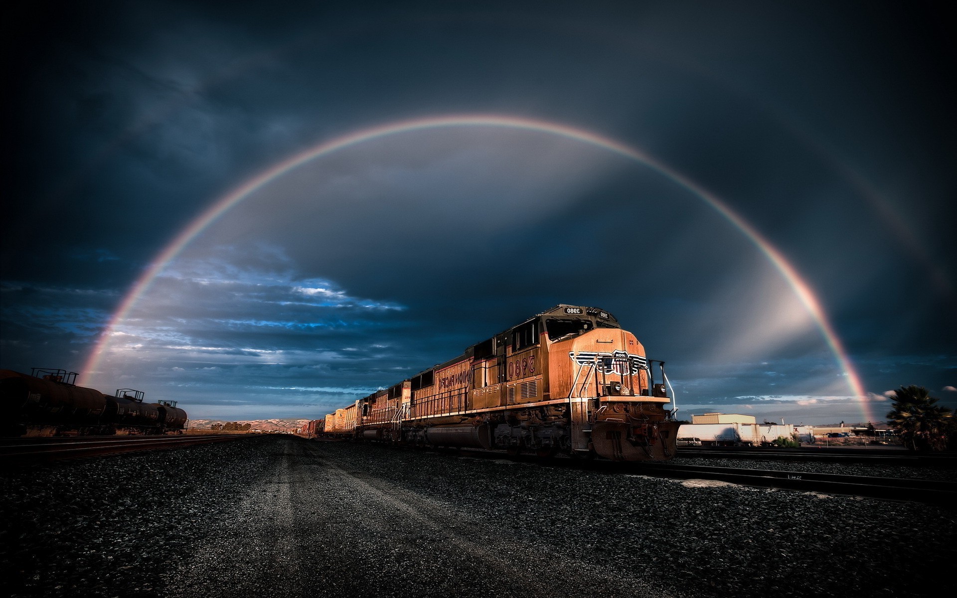 regenbogen sonnenuntergang reisen himmel licht landschaft wasser sonne meer