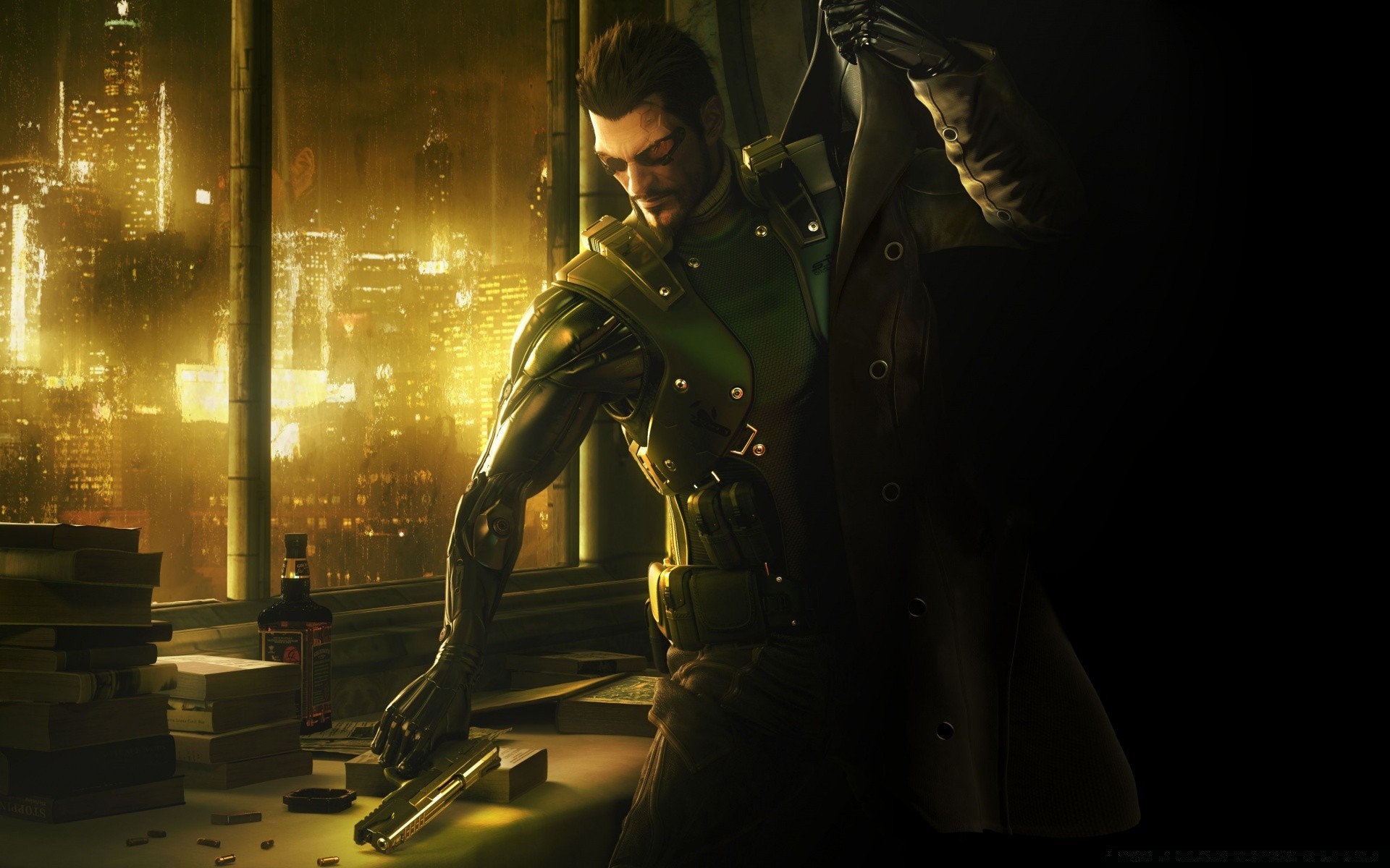 deus ex adulto homem dentro de casa sozinho luz rua