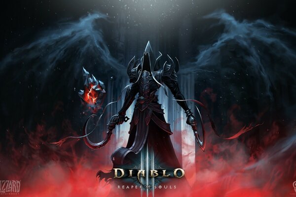 Spiel diablo, dunkler Rauch, Flamme