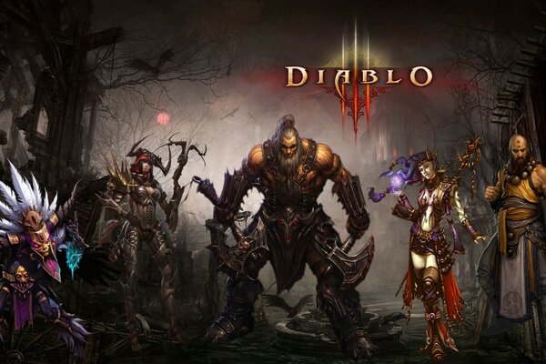 Fünf Helden aus Diablo