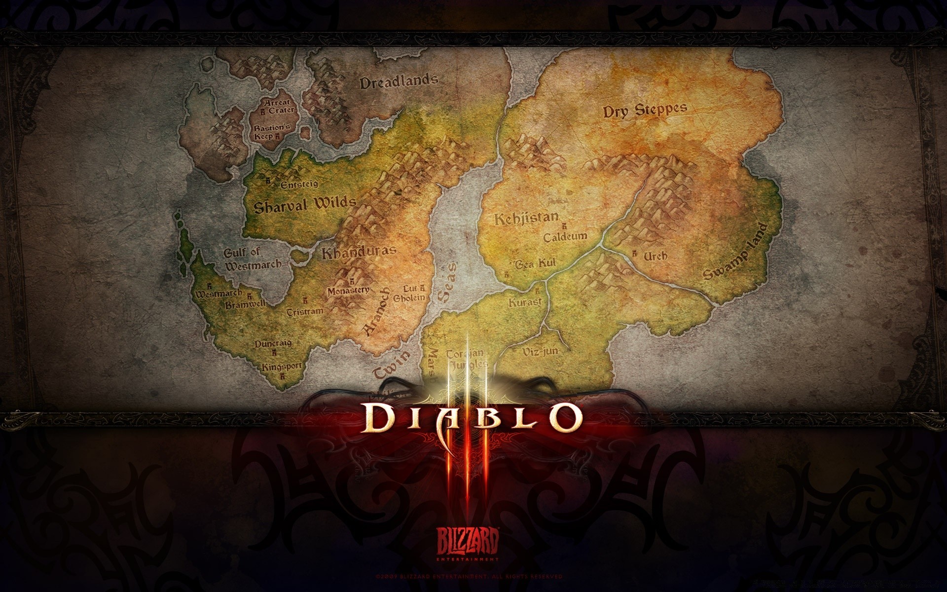 diablo old wall illustration margin map desktop art dirty vintage retro geography