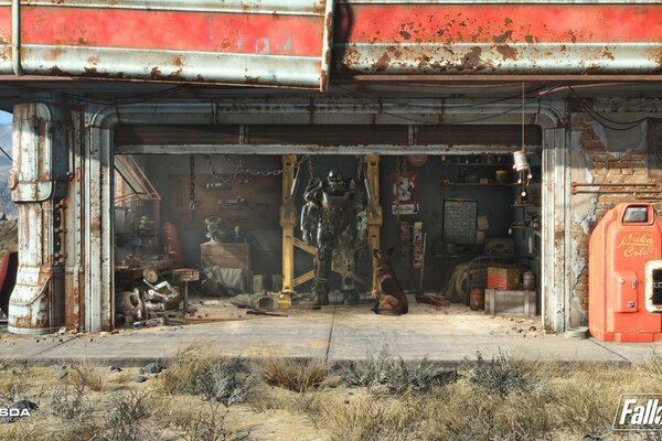 Con il gioco fallout garage abbandonato