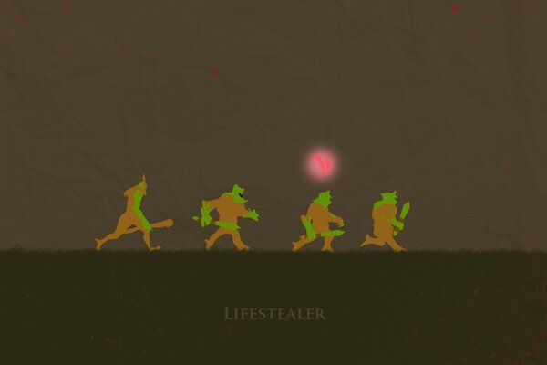 Silhouette of dota 2 creeps